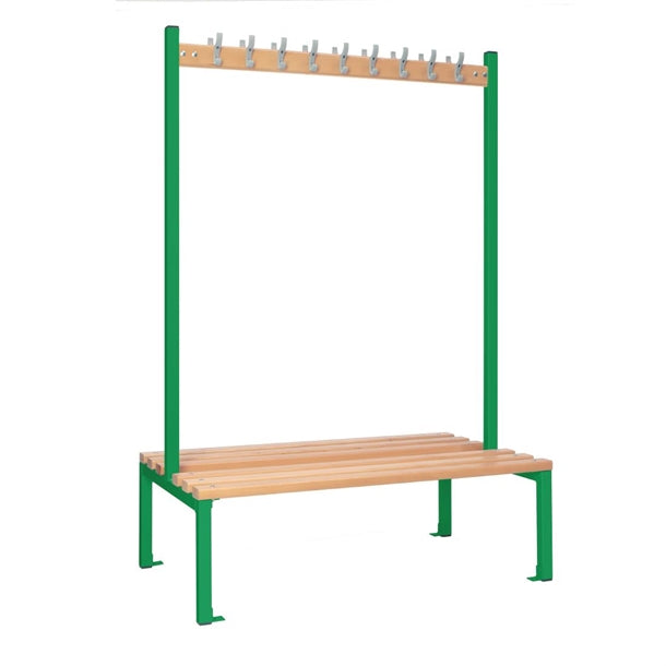 Double-sided Island Seating Green 1200mm - HR603  Elite Lockers   