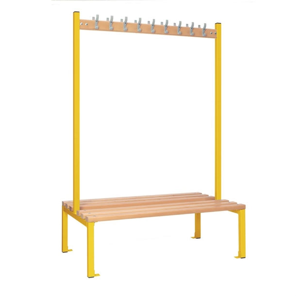 Double-sided Island Seating Yellow 1200mm - HR604  Elite Lockers   