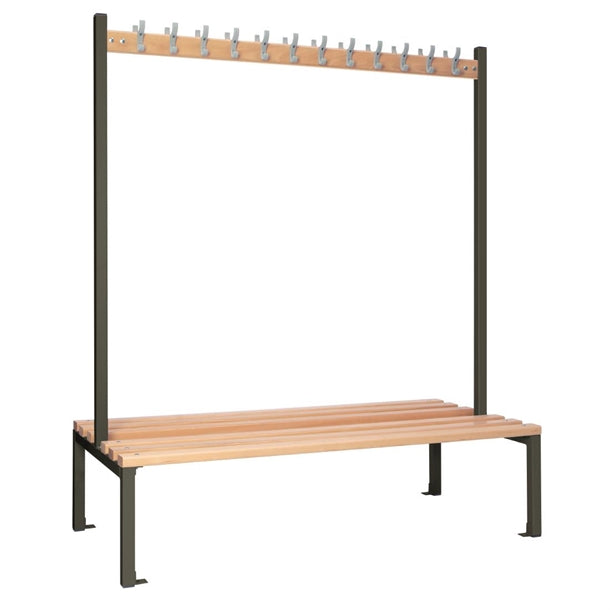 Double-sided Island Seating Dark Grey 1500mm - HR607  Elite Lockers   