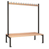 Double-sided Island Seating Black 1500mm - HR608  Elite Lockers   