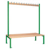Double-sided Island Seating Green 1500mm - HR610  Elite Lockers   