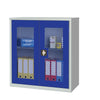 Small Mesh-Fronted Stock Control Cupboard Blue - HR643 Lockable Cupboards Elite Lockers   