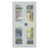 Clothing and Equipment Mesh-Fronted Cupboard Grey - HR656 Lockable Cupboards Elite Lockers   