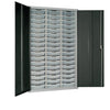 51 Tray High-Capacity Storage Cupboard - Dark Grey with Transparent Trays - HR665 Lockable Cupboards Elite Lockers   