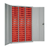 51 Tray High-Capacity Storage Cupboard - Grey with Red Trays - HR667 Lockable Cupboards Elite Lockers   
