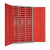 51 Tray High-Capacity Storage Cupboard - Red with Red Trays - HR670 Lockable Cupboards Elite Lockers   