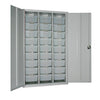 27 Tray High-Capacity Storage Cupboard - Grey with Transparent Trays - HR675 Lockable Cupboards Elite Lockers   