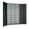 27 Tray High-Capacity Storage Cupboard - Dark Grey with Transparent Trays - HR677 Lockable Cupboards Elite Lockers   