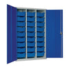 27 Tray High-Capacity Storage Cupboard - Blue with Blue Trays - HR684 Lockable Cupboards Elite Lockers   