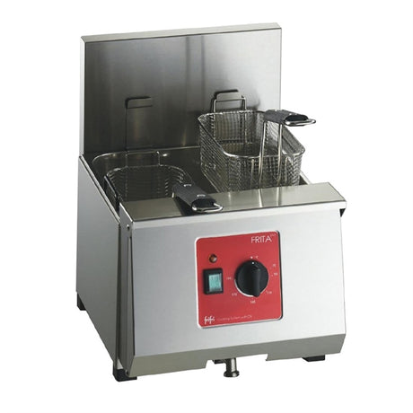 FriFri Frita+ 8 Electric Countertop Fryer Single Tank Single Basket 6.9kW Three Phase - HS084-3PH Countertop Electric Fryers FriFri