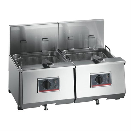 FriFri Profi+ 8+8 Electric Countertop Fryer Twin Tank Twin Baskets 2x6.9kW Three Phase - HS089-3PH Countertop Electric Fryers FriFri