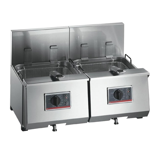 FriFri Profi+ 8+8 Electric Countertop Fryer Twin Tank Quad Baskets 2x6.9kW Three Phase - HS091-3PH Countertop Electric Fryers FriFri