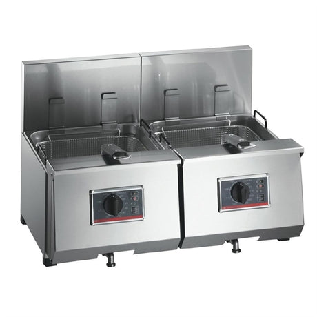 FriFri Profi+ 8+8 Electric Countertop Fryer Twin Tank Quad Baskets 2x6.9kW Three Phase - HS091-3PH Countertop Electric Fryers FriFri