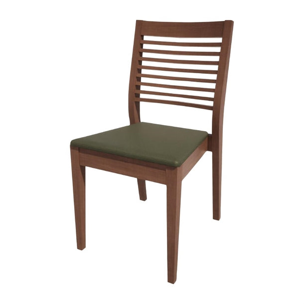Bolero Bespoke Marty B Stacking Chair in Olive/Walnut - HS382 All Chairs Bolero Bespoke   