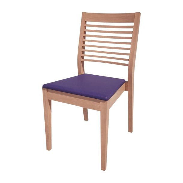 Bolero Bespoke Marty B Stacking Chair in Blue/Beech - HS390 All Chairs Bolero Bespoke   