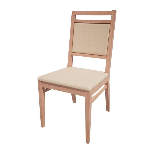 Bolero Bespoke Bia A Side Chair in Cream/Beech - HS400 All Chairs Bolero Bespoke   