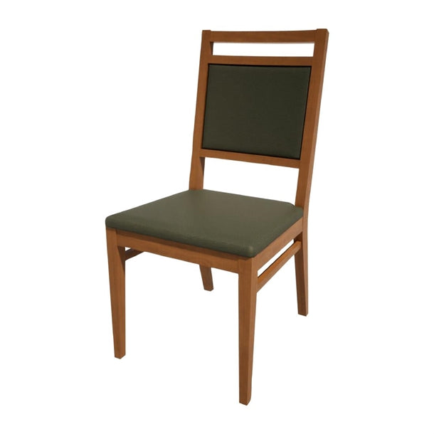 Bolero Bespoke Bia A Side Chair in Olive/Oak - HS406 All Chairs Bolero Bespoke   