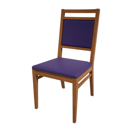 Bolero Bespoke Bia A Side Chair in Blue/Oak - HS416 All Chairs Bolero Bespoke   