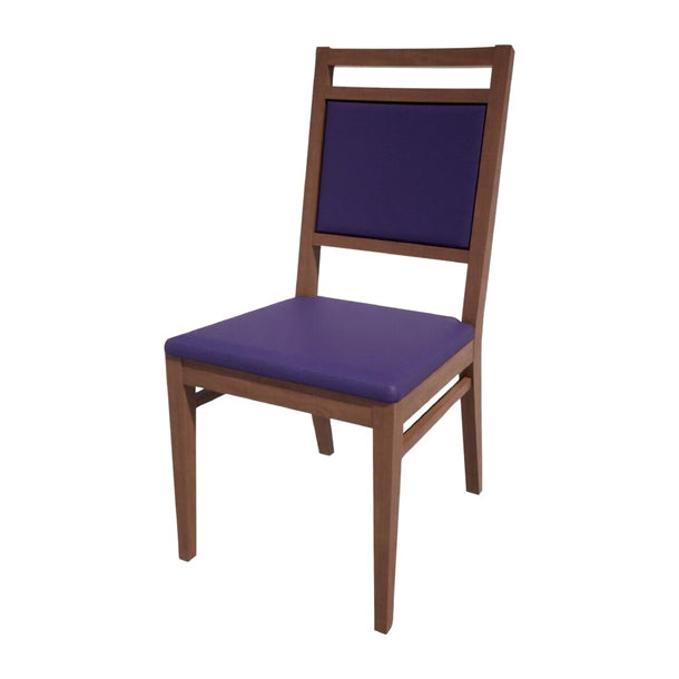 Bolero Bespoke Bia A Side Chair in Blue/Walnut - HS417 All Chairs Bolero Bespoke   