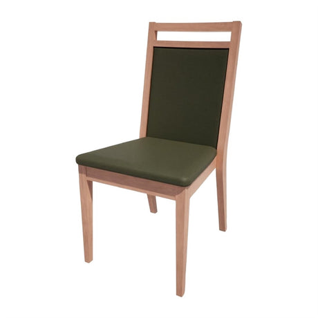 Bolero Bespoke Bia B Stacking Chair in Olive/Beech - HS430 All Chairs Bolero Bespoke   