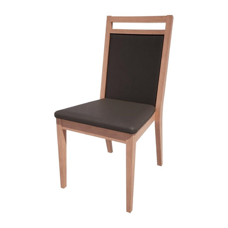 Bolero Bespoke Bia B Stacking Chair in Anthracite/Beech - HS445 All Chairs Bolero Bespoke   