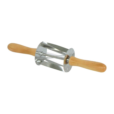 Gobel Stainless Steel Mini Croissant Roller Cutter with Wooden Handle 345x75x75mm - HS516  Gobel   