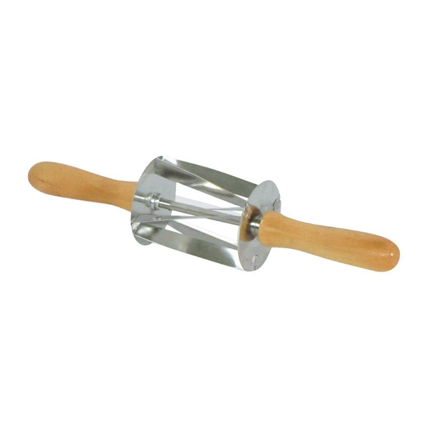 Gobel Stainless Steel Mini Croissant Roller Cutter with Wooden Handle 345x75x75mm - HS516  Gobel   