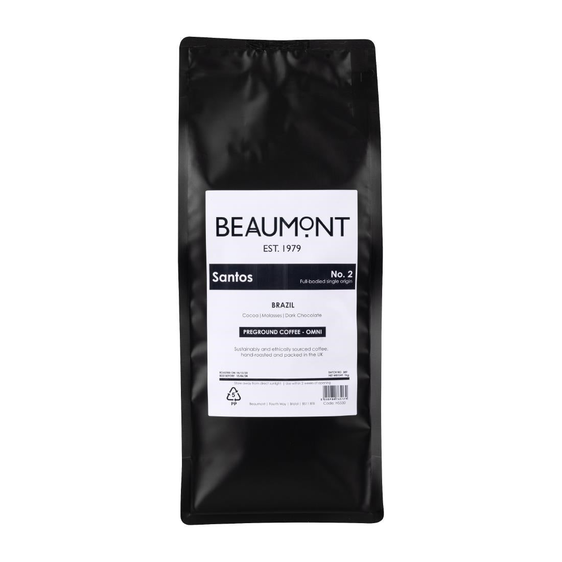 Beaumont No.2 Santos Coffee Omni Grind 1kg - HS530  Beaumont   
