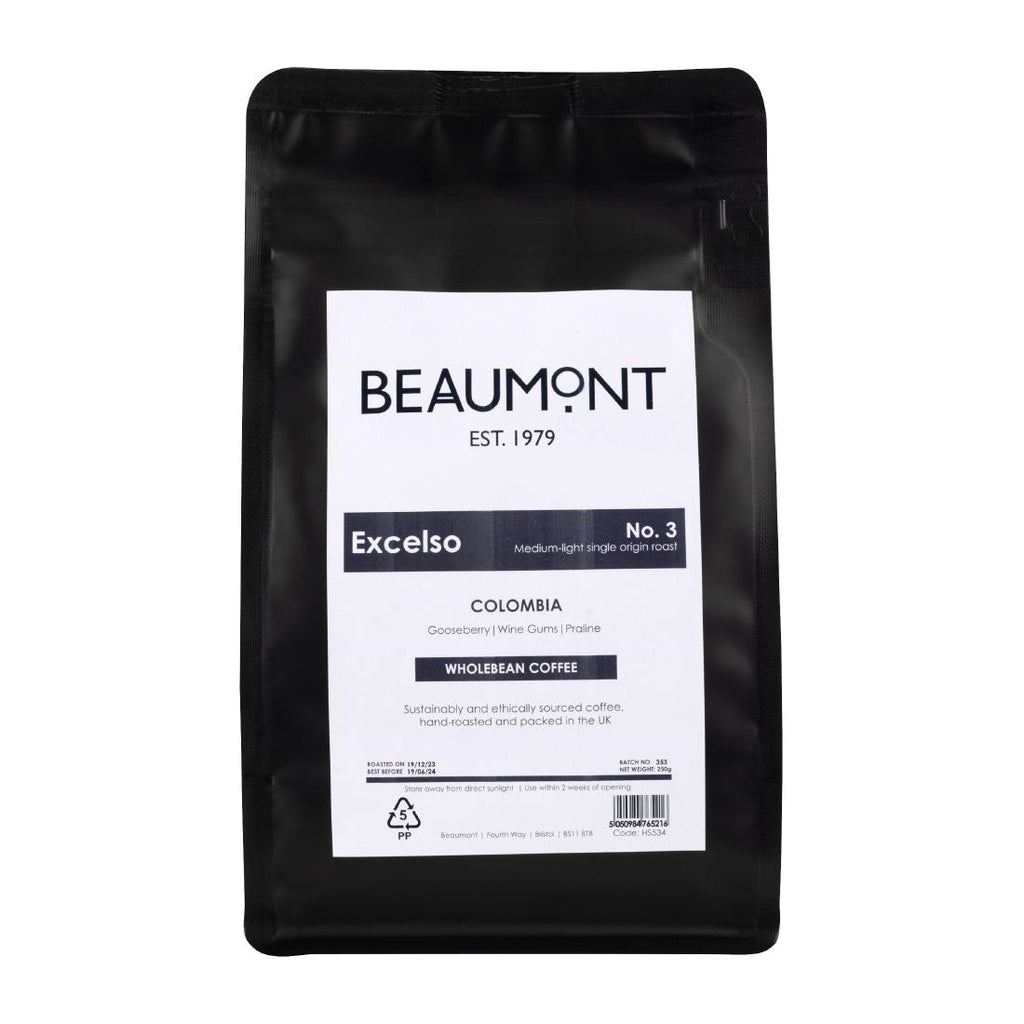 Beaumont No.3 Excelso Coffee Beans 250g - HS534  Beaumont   