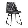 Harland Side Chair Leather Vintage Black (Pack of 2) - HS733 Upholstered Dining Chairs Everyday   