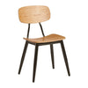 Juna Side Chair Ply Oak & Black Steel (Pack of 2) - HS738 Wooden Dining Chairs Everyday   