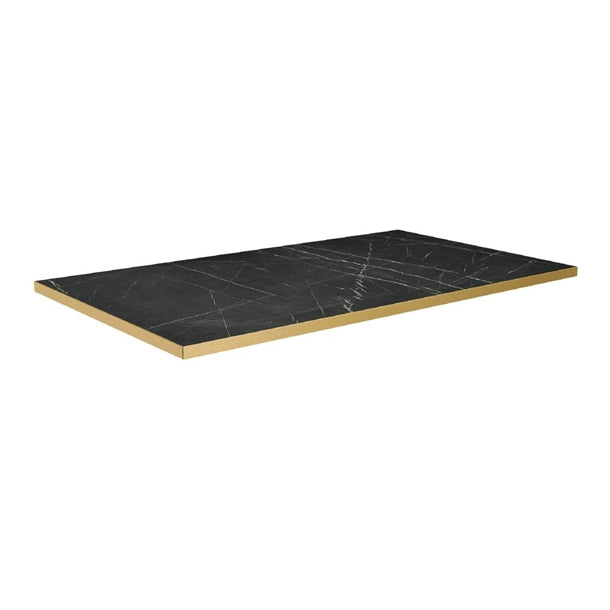 Omega Rectangular Laminate Table Top Black Marble 1200x700mm - HS752 Stone Effect Table Tops Everyday   