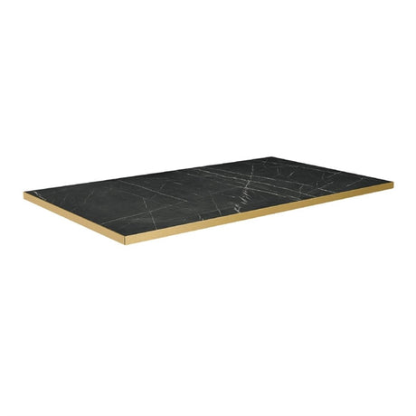 Omega Rectangular Laminate Table Top Black Marble 1200x700mm - HS752 Stone Effect Table Tops Everyday   