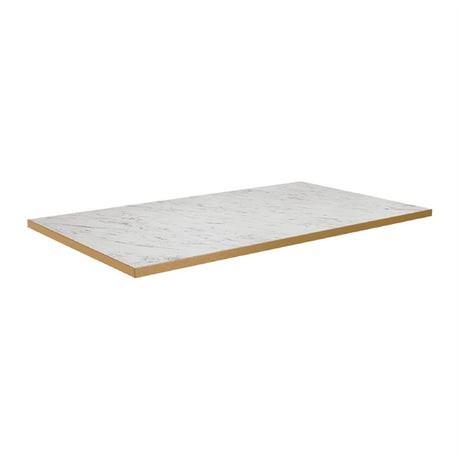 Omega Rectangular Laminate Table Top White Carrara Marble 1200x700mm - HS759 Stone Effect Table Tops Everyday   
