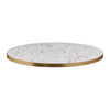 Omega Round Laminate Table Top White Carrara Marble 700mm - HS762 Stone Effect Table Tops Everyday   
