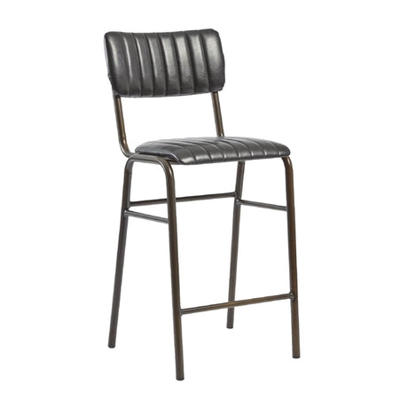 Tavo Stacking Mid Bar Stool Vintage Black (Pack of 2) - HS789 All Stools Everyday   