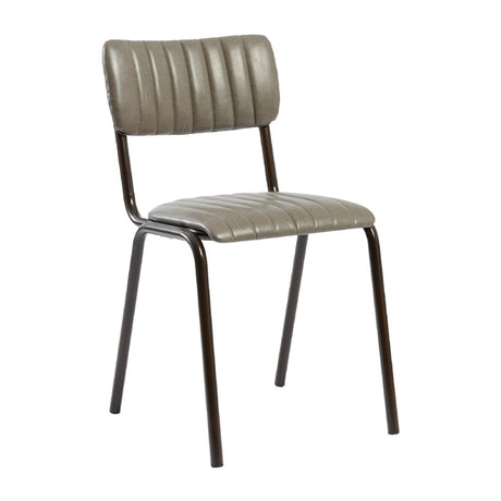 Tavo Stacking Side Chair Vintage Dark Grey (Pack of 2) - HS797 Upholstered Dining Chairs Everyday   