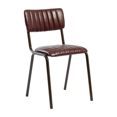 Tavo Stacking Side Chair Vintage Red (Pack of 2) - HS798 Upholstered Dining Chairs Everyday   