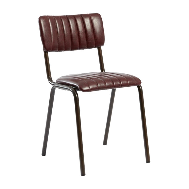 Tavo Stacking Side Chair Vintage Red (Pack of 2) - HS798 Upholstered Dining Chairs Everyday   