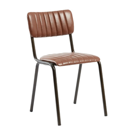 Tavo Stacking Side Chair Vintage Tan (Pack of 2) - HS799 Upholstered Dining Chairs Everyday   