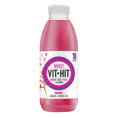 VITHIT Boost Berry Vitamin Water 500ml (Pack of 12) - HS821  VITHIT   