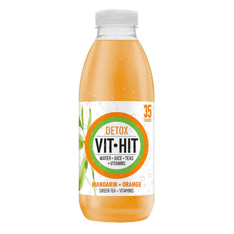 VITHIT Mandarin Detox Vitamin Water 500ml (Pack of 12) - HS824  VITHIT   