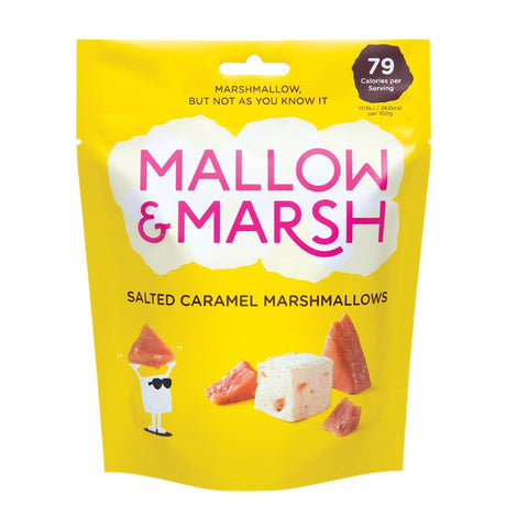 Mallow & Marsh Salted Caramel Marshmallow Pouches 100g (Pack of 6) - HS838  Marsh & Mallow   