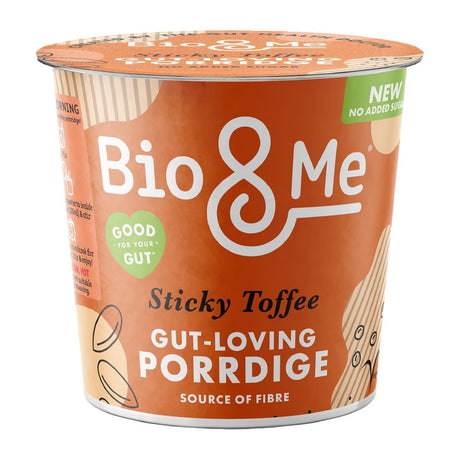 Bio&Me Sticky Toffee Porridge Pots 58g (Pack of 8) - HS841  Bio & Me   