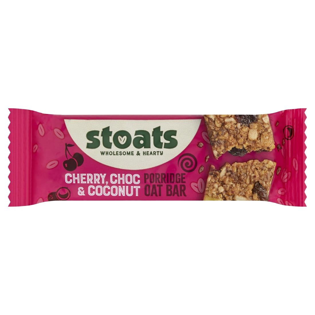 Stoats Cherry, Choc & Coconut Oat Bars 42g (Pack of 24) - HS860  Stoats   