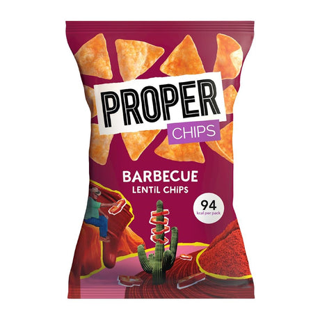 Properchips Impulse BBQ Lentil Chips 20g (Pack of 24) - HS872  Proper Corn   