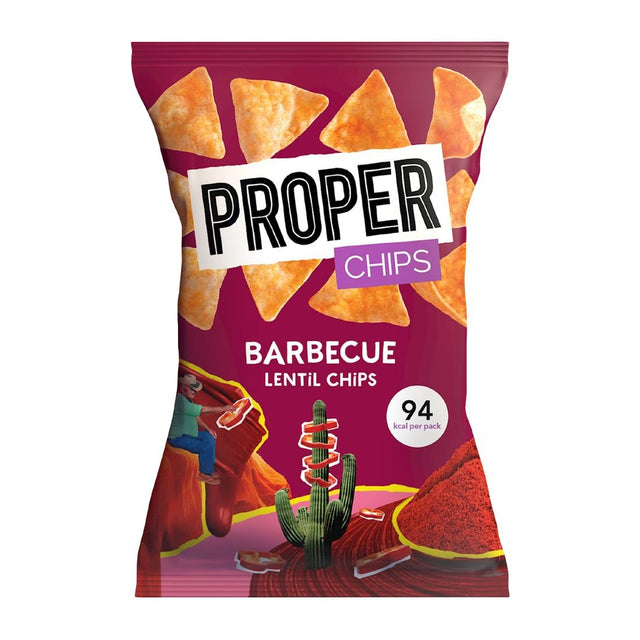 Properchips Impulse BBQ Lentil Chips 20g (Pack of 24) - HS872  Proper Corn   