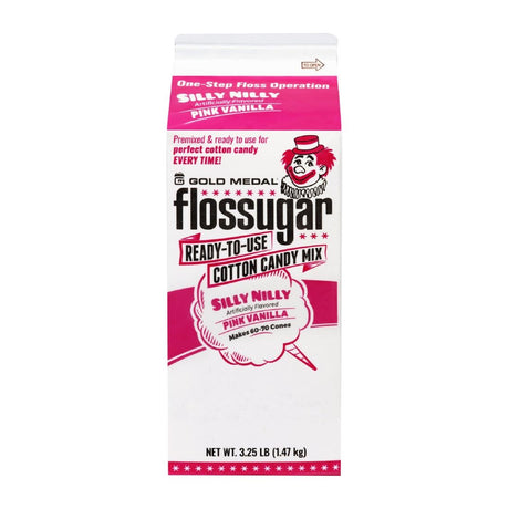 Flossugar Pink Vanilla Ready to Use Cotton Candy Mix 1.47kg - HS987  Gold Medal   