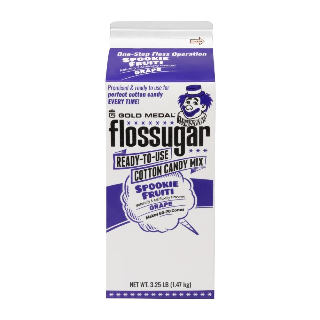 Flossugar Grape Ready to Use Cotton Candy Mix 1.47kg - HS989  Gold Medal   