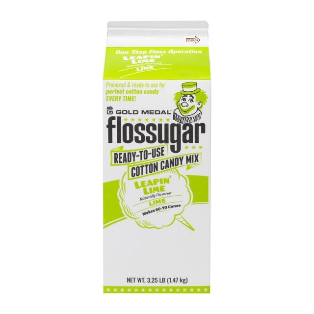 Flossugar Lime Ready to Use Cotton Candy Mix 1.47kg - HS990  Gold Medal   